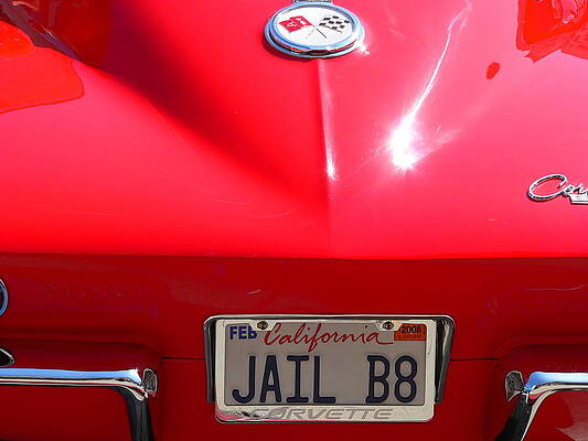 Red Classic Corvette Jail Bait by Jeff Lowe Red Classic Corvette Jail Bait by Jeff Lowe