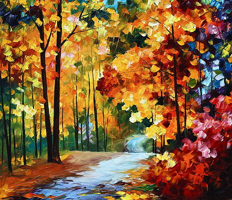 Red Fall by Leonid Afremov Red Fall by Leonid Afremov
