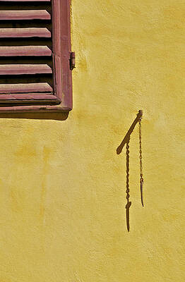 Wall Art - Painting - Red Window Shutter of Tuscany by David Letts