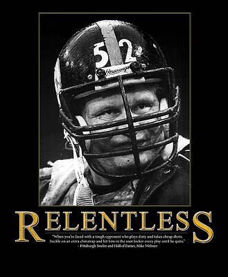 Wall Art - Photograph - Relentless Mike Webster by Retro Images Archive