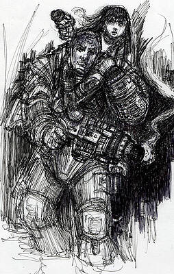 Wall Art - Drawing - Rescue by Michael Mynatt