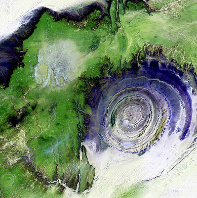 Wall Art - Photograph - Richat Structure by Science Photo Library