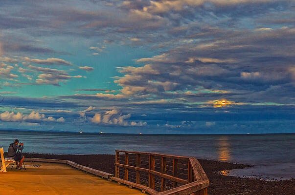 Bayside Rising Moon by Peter Lombard Bayside Rising Moon by Peter Lombard