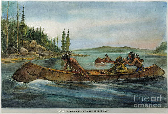 Wall Art - Painting - Rival Fur Traders  by Granger