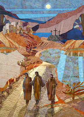 Wall Art - Painting - Road to Emmaus by Michael Torevell