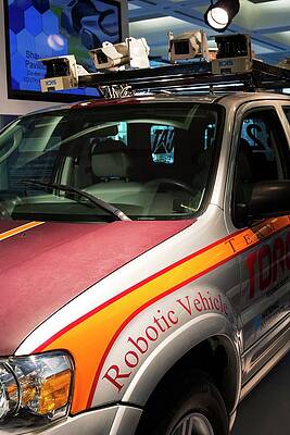 Wall Art - Photograph - Robotic Vehicle Display by Science Photo Library