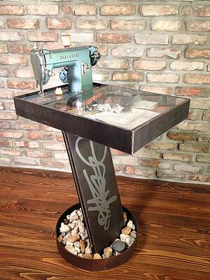  Mixed Media - Rock One Table by Benjamin Bullins