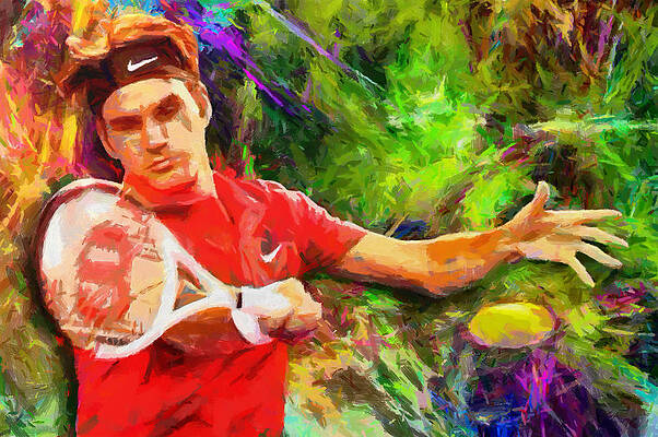 Wall Art - Digital Art - Roger Federer by RochVanh