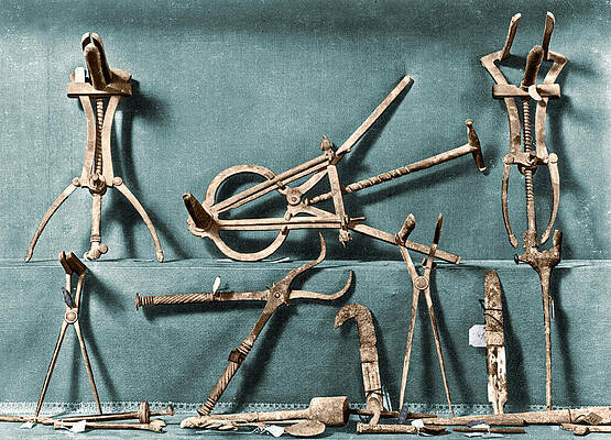 Wall Art - Photograph - Roman Surgical Instruments, 1st Century by Science Source