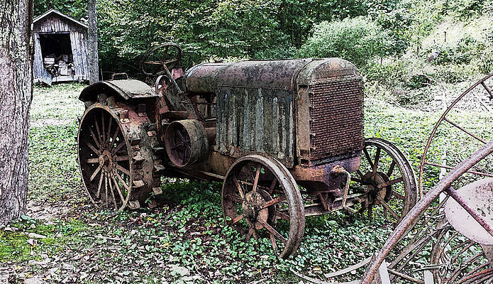 Rusted Mc Cormick-Deering Tractor and Shed by Michael Spano Rusted Mc Cormick-Deering Tractor and Shed by Michael Spano