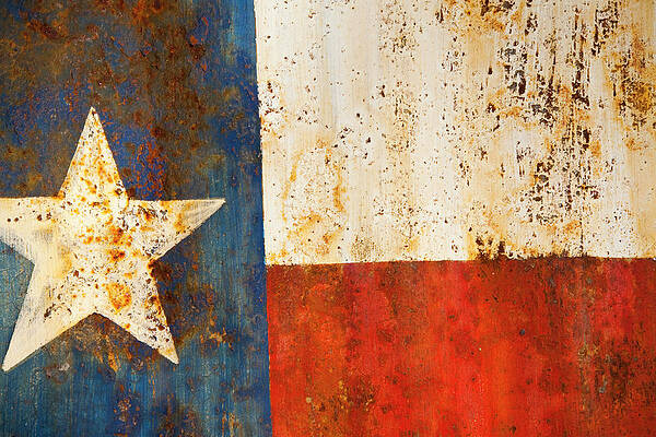 Wall Art - Photograph - Rusty Texas Flag Rust And Metal Series by Mark Weaver