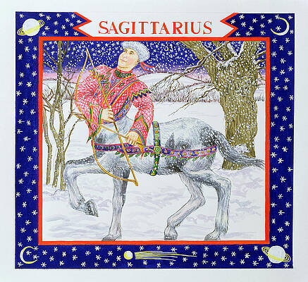 Centaur Photograph - Sagittarius Wc On Paper by Catherine Bradbury