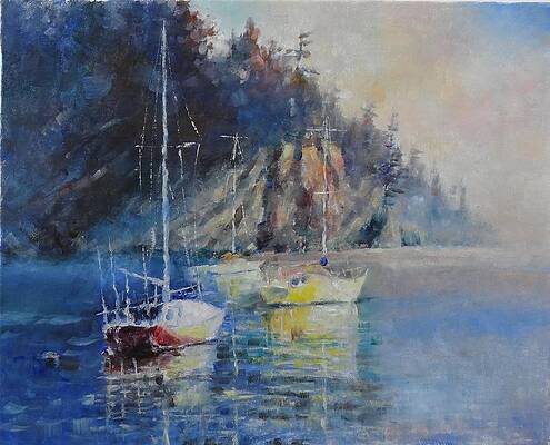 ネイビーブルー セーリングボート アート　フランス製　ハーフシェル　リトグラフ ネイビーブルー セーリングボート アート フランス製 ハーフシェル