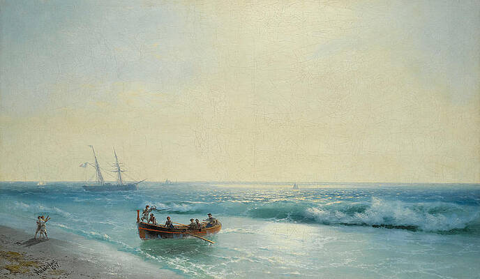 Sailors coming ashore Print by Ivan Konstantinovich Aivazovsky