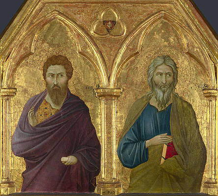 Saint Bartholomew and Saint Andrew Print by Ugolino di Nerio