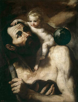 Saint Christopher Print by Jusepe de Ribera
