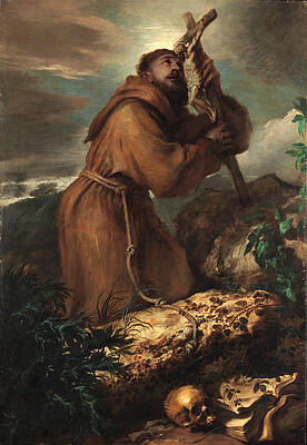 Saint Francis in Ecstasy Print by Giovanni Benedetto Castiglione