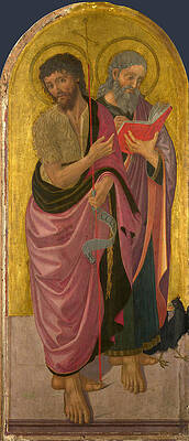 Saint John the Baptist and Saint John the Evangelist Print by Zanobi Machiavelli