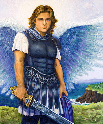 Wall Art - Painting - Archangel Michael by Patty Kay Hall