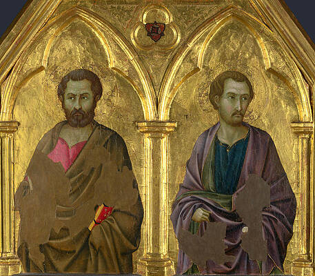 Saint Simon and Saint Thaddeus Print by Ugolino di Nerio