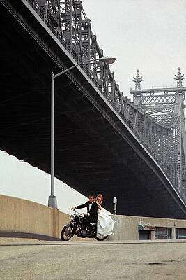 Wall Art - Photograph - Sally Armstrong On The Back Of A Motorcycle by William Connors