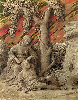 Samson and Delilah Print by Andrea Mantegna