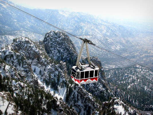 Sandia Tram Above the Snowy Peaks by Aaron Burrows Sandia Tram Above the Snowy Peaks by Aaron Burrows