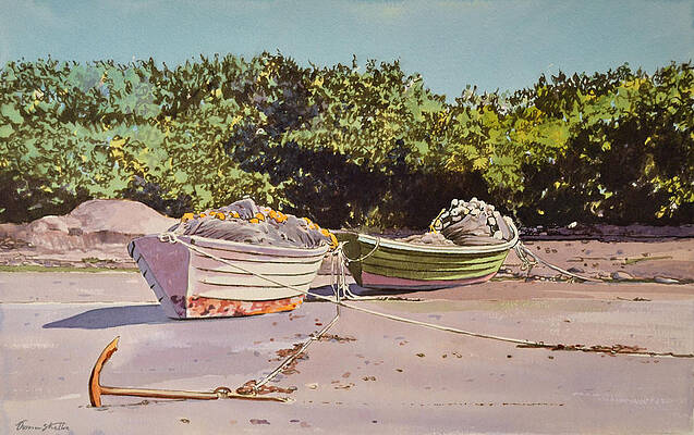 Sardine Dories on the Beach by Thomas Stratton Sardine Dories on the Beach by Thomas Stratton