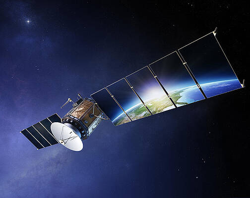 Wall Art - Photograph - Satellite communications with earth by Johan Swanepoel