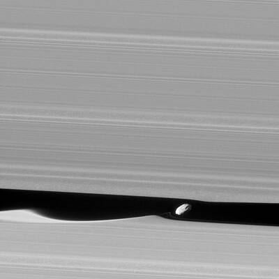 Wall Art - Photograph - Saturns Moon, Daphnis by Science Source