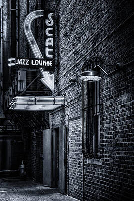 Scat Lounge in Cool Black and White by Joan Carroll Scat Lounge in Cool Black and White by Joan Carroll