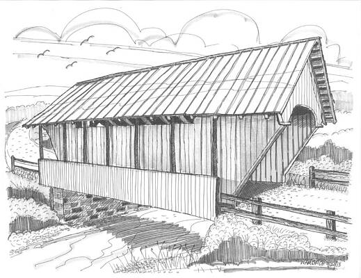 School House Covered Bridge by Richard Wambach School House Covered Bridge by Richard Wambach