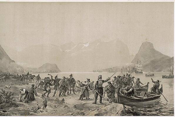 Wall Art - Drawing - Scottish Mercenaries Under  Colonel by Mary Evans Picture Library