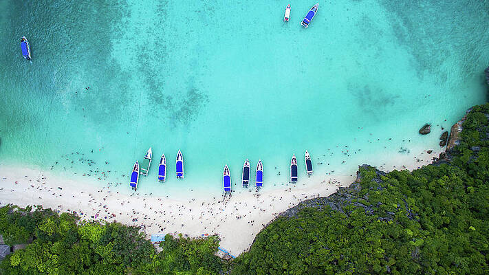 Sea From Above Print by Thanapol Marattana