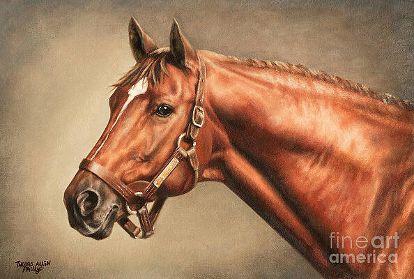Wall Art - Painting - Secretariat at Claiborne by Thomas Allen Pauly