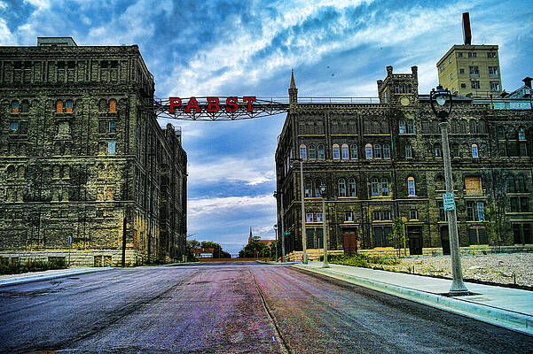 SEEN BETTER DAYS OLD PABST BREWERY HOME OF BLUE RIBBON BEER SINCE 1860 NOW DERELICT by LAWRENCE CHRISTOPHER SEEN BETTER DAYS OLD PABST BREWERY HOME OF BLUE RIBBON BEER SINCE 1860 NOW DERELICT by LAWRENCE CHRISTOPHER