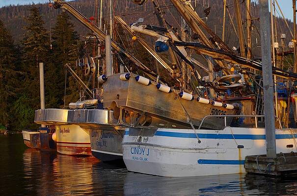 Seiners Resting in the Evening by Sue Hull