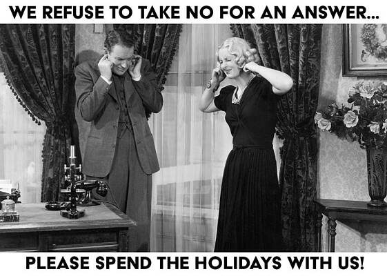 Wall Art - Photograph - Funny Holiday Invitation Greeting Card by Communique Cards