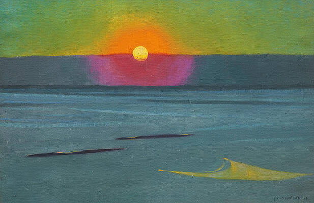 Setting Sun in the Mist Print by Felix Vallotton