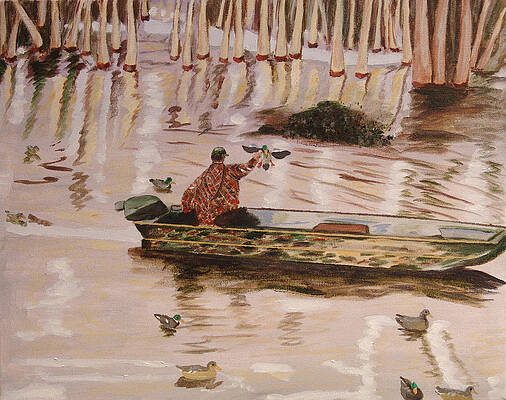 Wall Art - Painting - Setting Up in A Tupelo Swamp by Kevin Callahan