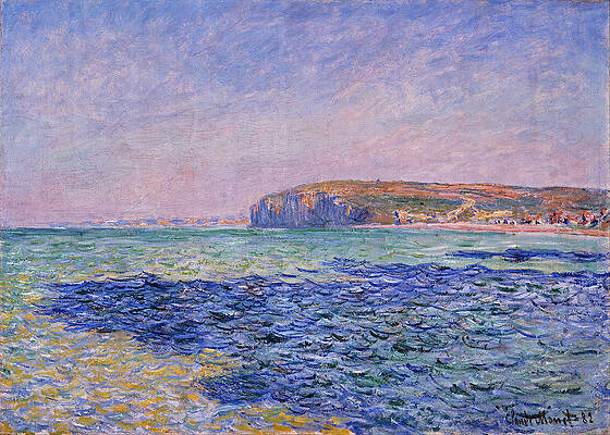 Shadows on the Sea. The Cliffs at Pourville Print by Claude Monet
