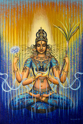 Wall Art - Painting - Shakti flow by Vrindavan Das