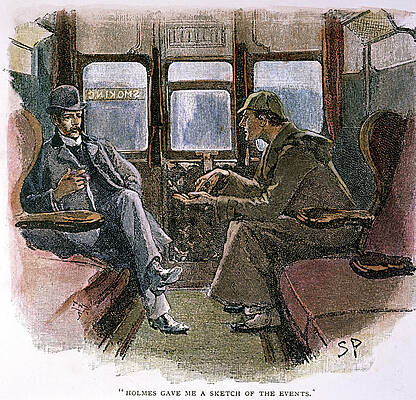 Wall Art - Drawing - Sherlock Holmes Sherlock With Dr by Granger