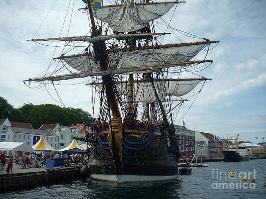 Ship at Dock in Norway by Stephen McLain