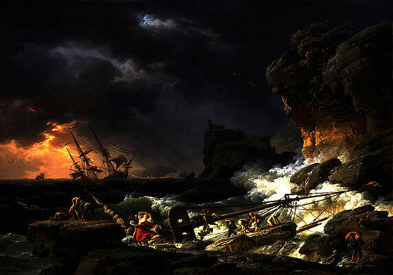 Shipwreck in a Thunderstorm by Joseph Vernet Shipwreck in a Thunderstorm by Joseph Vernet