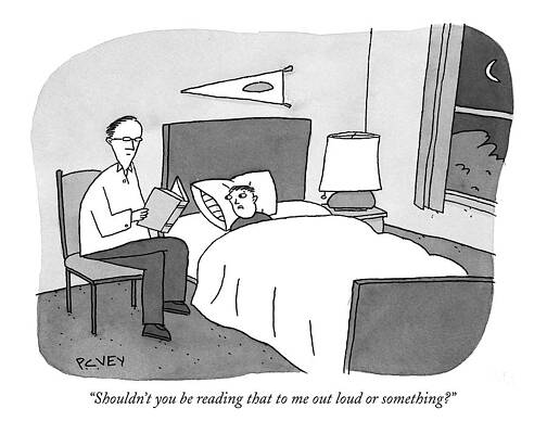 Wall Art - Drawing - Shouldn't You Be Reading That To Me Out Loud Or by Peter C. Vey