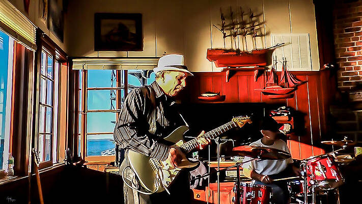 Wall Art - Photograph - Shreddin' The Strat W Michael Di Leo- Color by Glenn Feron