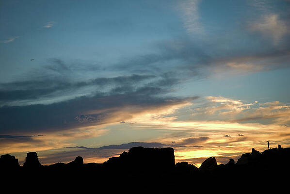 Wall Art - Photograph - Silhouette Of A Visitor At Sunset by Jeremy Wade Shockley