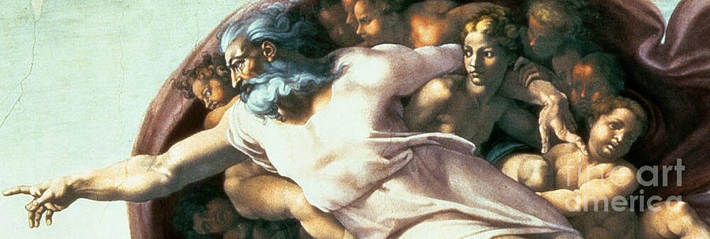 Wall Art - Painting - Sistine Chapel Ceiling Creation of Adam by Michelangelo Buonarroti