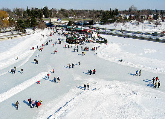 Skating on Dow's Lake at Bronson Bridge by Rob Huntley Skating on Dow's Lake at Bronson Bridge by Rob Huntley